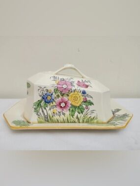Royal Cauldon England Vernique Cheese Dish